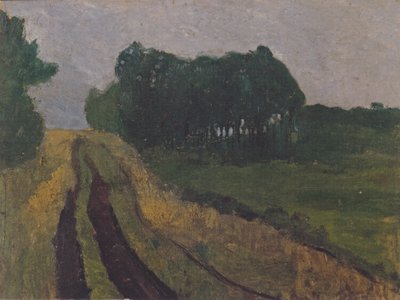 Evening Landscape with Pines by Paula Modersohn Becker